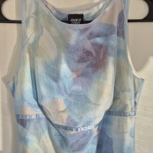 French Curve Blue and White Mini Dress